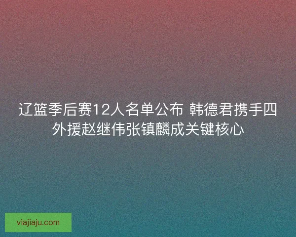 辽篮季后赛12人名单公布 韩德君携手四外援赵继伟张镇麟成关键核心