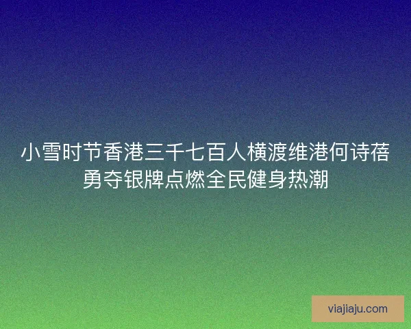 小雪时节香港三千七百人横渡维港何诗蓓勇夺银牌点燃全民健身热潮 小雪时节香港三千七百人横渡维港何诗蓓勇夺银牌点燃全民健身热潮