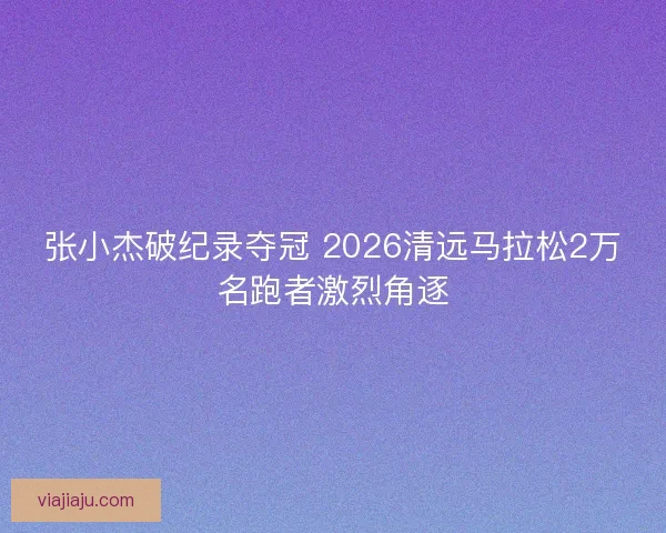 张小杰破纪录夺冠 2026清远马拉松2万名跑者激烈角逐